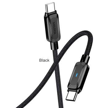 Kabel USB Kakusiga KSC-990 Type-C / Type-C 1m 60W Inteligent power off  - Czarny